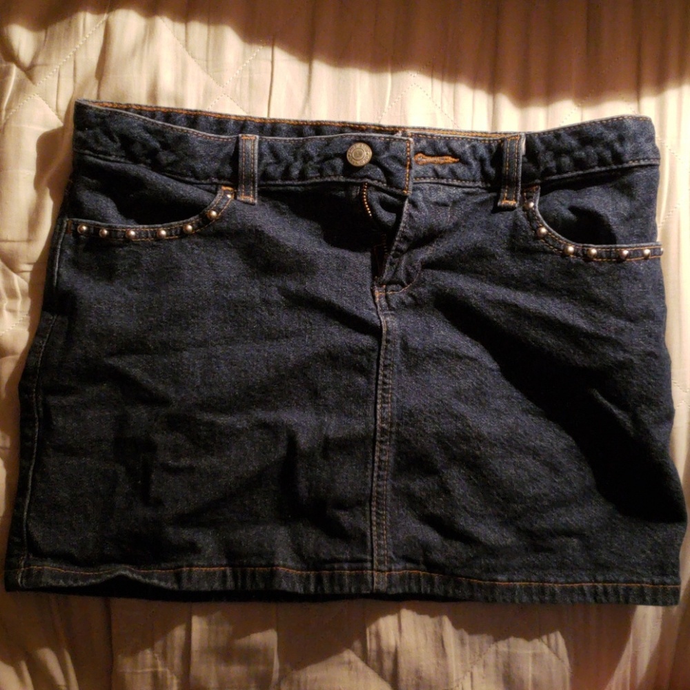 Denim mini skirt